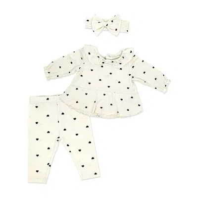 3 Stories Trading Company Baby Girls 3-pc. Legging Set In White