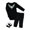 3 Stories Trading Company Baby Girls 3-pc. Pant Set In Black