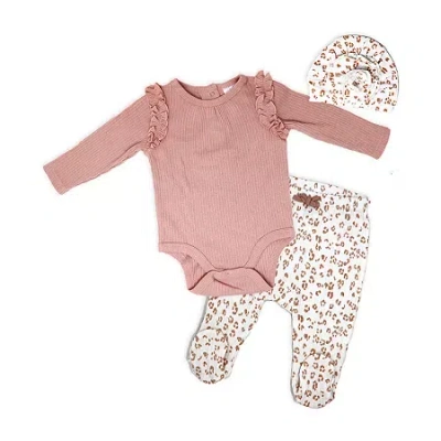 3 Stories Trading Company Baby Girls 3-pc.layette Set In Multi
