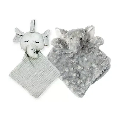 3 Stories Trading Company Baby Muslin Pacifier Keeper With Plush Nunu 2-pc. In Gray