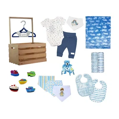 3 Stories Trading Company Baby Shower Gift Set Wardrobe Crate Boys 29-pc. In Multi
