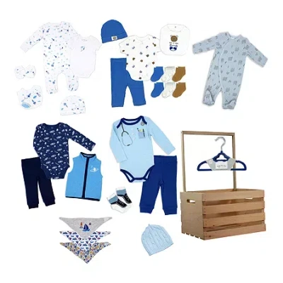 3 Stories Trading Company Baby Shower Gift Set Wardrobe Crate Boys 38-pc. In Multi