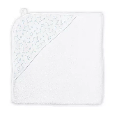 3 Stories Trading Company Baby Stars Muslin Hooded Towel In Blue