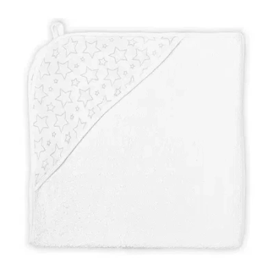 3 Stories Trading Company Baby Stars Muslin Hooded Towel In Gray