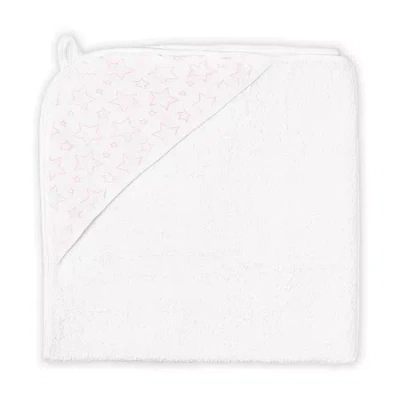 3 Stories Trading Company Baby Stars Muslin Hooded Towel In Pink