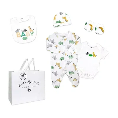 3 Stories Trading Company Baby Unisex 5-pc. Baby Clothing Set In White
