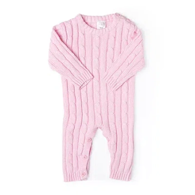 3 Stories Trading Company Baby Unisex Easy-on + Easy-off Round Neck Long Sleeve Jumpsuit In Red