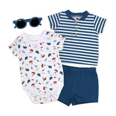 3 Stories Trading Company Boys 4-pc. Baby Clothing Set In Blue