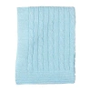 3 Stories Trading Company Cable Knit Baby Blanket In Blue