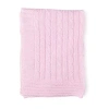 3 Stories Trading Company Cable Knit Baby Blanket In Pink