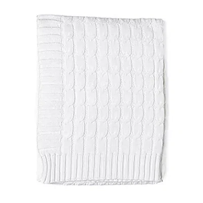 3 Stories Trading Company Cable Knit Baby Blanket In Neutral