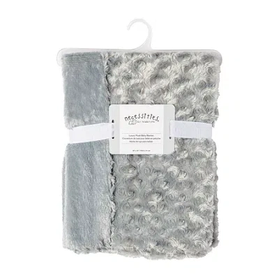 3 Stories Trading Company Curly Plush Baby Blanket In Gray