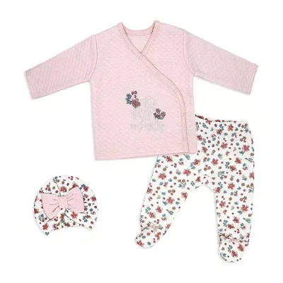 3 Stories Trading Company Girls 3-pc. Baby Clothing Set In Pink