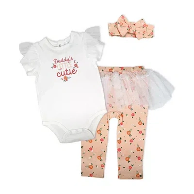 3 Stories Trading Company Babies' Girls 3-pc. Legging Set In Orange