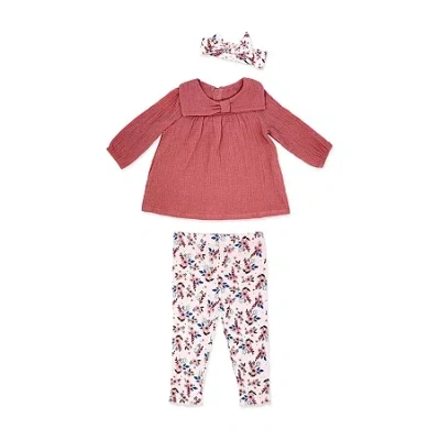 3 Stories Trading Company Babies' Girls 3-pc. Pant Set In Pink