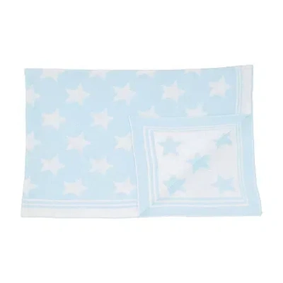 3 Stories Trading Company Reversible Knit Baby Blanket In Blue