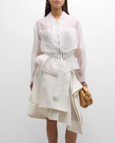 3.1 Phillip Lim / フィリップ リム Double Layered Organza Jacket In Ivory