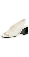 3.1 Phillip Lim Id Open Toe Slingback Crescent Heel Sandals Ant. White In Ant. White