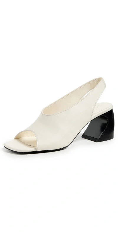 3.1 Phillip Lim / フィリップ リム Id Open Toe Slingback Crescent Heel Sandals Ant. White In Antique White