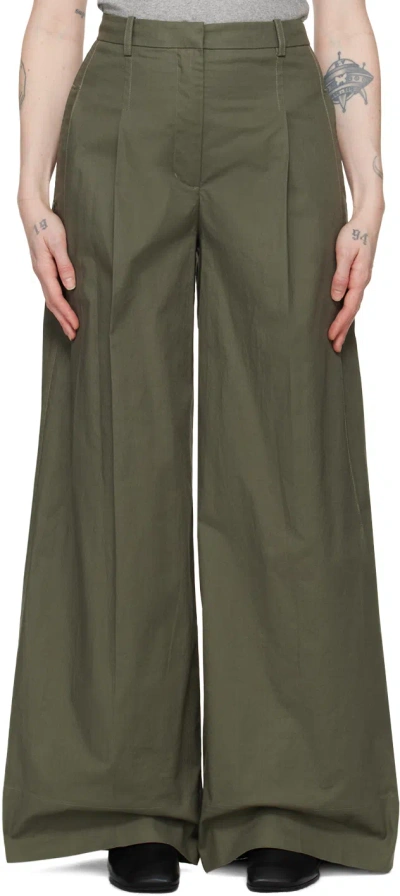 3.1 Phillip Lim / フィリップ リム Khaki Wide-leg Trousers In Army