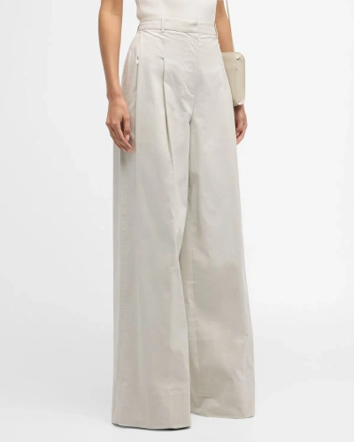 3.1 Phillip Lim / フィリップ リム Pleated Wide-leg Trousers In Cement