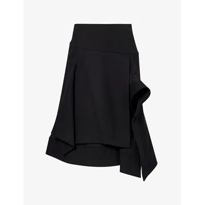 3.1 Phillip Lim / フィリップ リム 3.1 Phillip Lim Womens Black Double-layer Regular-fit Cotton Midi Skirt