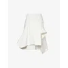 3.1 Phillip Lim / フィリップ リム 3.1 Phillip Lim Womens White Double-layer Regular-fit Cotton Midi Skirt