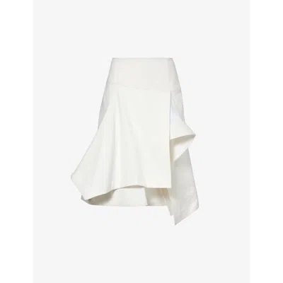 3.1 Phillip Lim / フィリップ リム 3.1 Phillip Lim Womens White Double-layer Regular-fit Cotton Midi Skirt