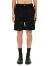 3paradis Stud-embellished Cotton Bermuda Shorts In Black