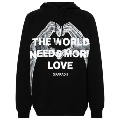 3paradis 3.paradis Sweatshirts In Black/white