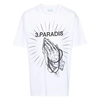 3paradis 3.paradis T-shirts In White/black