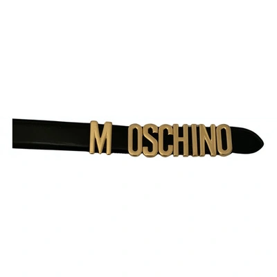 Pre-owned Moschino Black Leather Belt