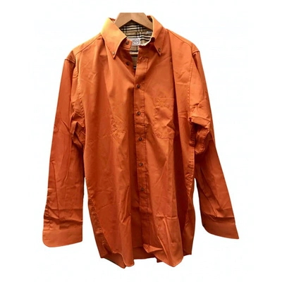 Pre-owned Burberry Orange Cotton Shirts
