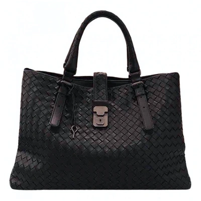 Pre-owned Bottega Veneta Roma Black Leather Handbag