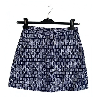 Pre-owned Benetton Blue Cotton Skirt