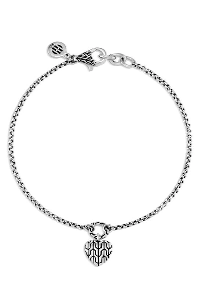 John Hardy Silver Heart Charm Bracelet