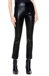 ALICE AND OLIVIA STACEY FAUX LEATHER SLIM ANKLE PANTS,CC009I42106