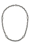 GUCCI INTERLOCKING SILVER LINK NECKLACE,YBB62079600100U