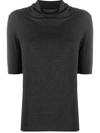 MAJESTIC HIGH-NECK FITTED T-SHIRT