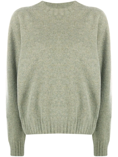 Altea Rib-trimmed Virgin Wool Jumper In Green