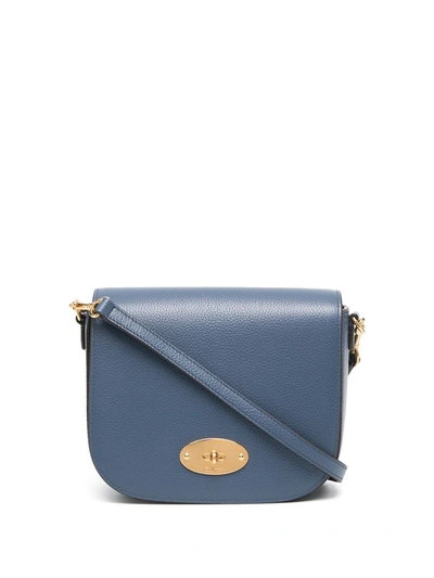 Mulberry Textured Leather Crossbody Bag In Blue