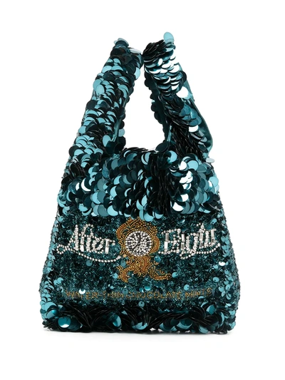 Anya Hindmarch After Eight 迷你托特包 In Blue