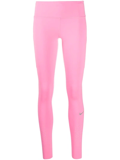 Nike Luxe Running Leggings In Pink