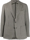 TAGLIATORE LONG-SLEEVED HOUNDSTOOTH BLAZER