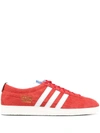 Adidas Originals Gazelle Vintage Sneakers In Red Suede In Red