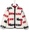 MONCLER LOGO PRINT SHEARLING JACKET