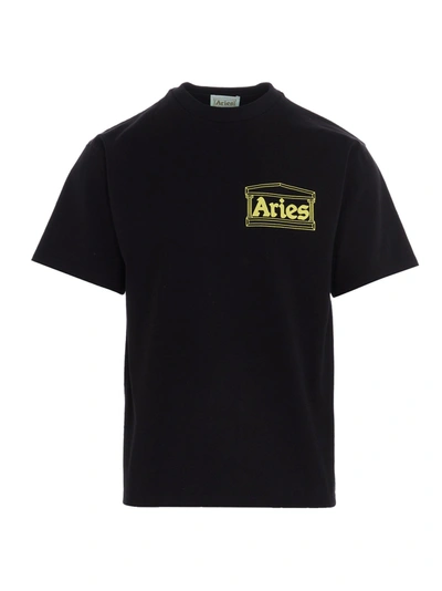 Aries Arise Men's Black Cotton T-shirt