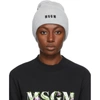 MSGM GREY LOGO BEANIE