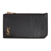 SAINT LAURENT SAINT LAURENT BLACK FRAGMENT KING PALM CARD HOLDER