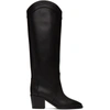 SAINT LAURENT BLACK TALL WESTERN KATE BOOTS